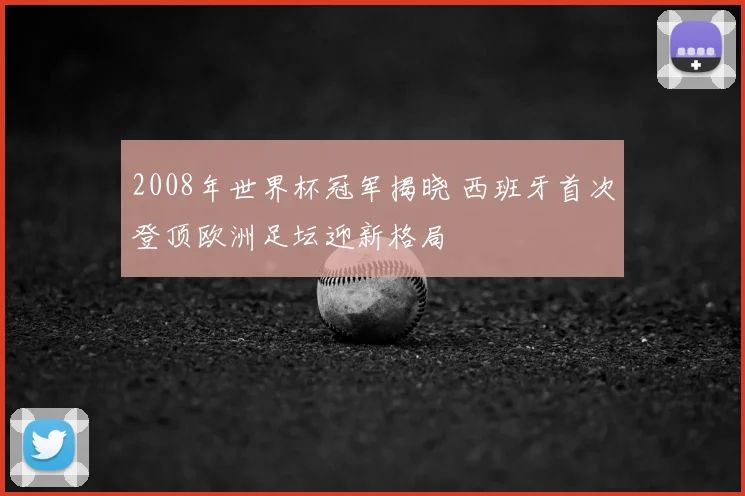 2008年世界杯冠军揭晓 西班牙首次登顶欧洲足坛迎新格局