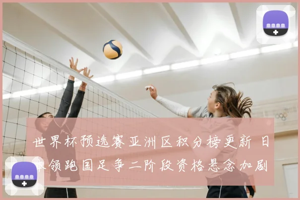 世界杯预选赛亚洲区积分榜更新 日本领跑国足争二阶段资格悬念加剧